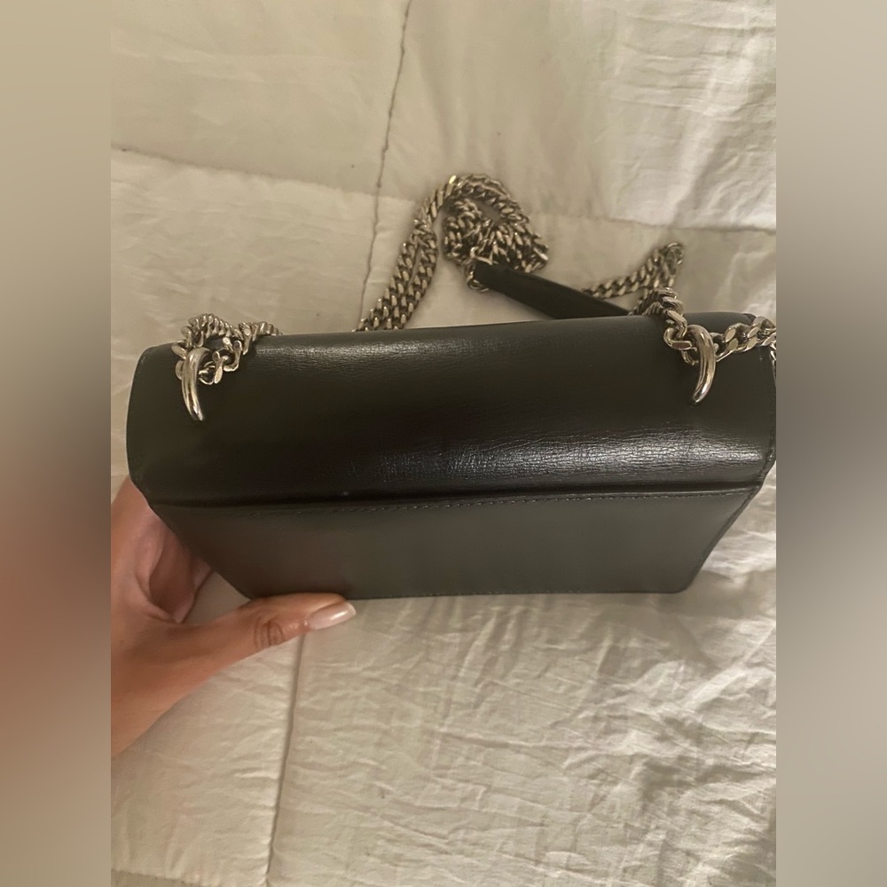 Black Saint Laurent Kate Small Grain De Poudre Shoulder Bag on Chain - Picture 6 of 11